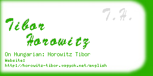 tibor horowitz business card